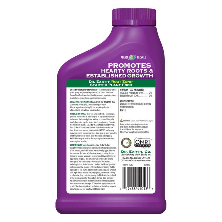Root Zone® Liquid Starter Plant Food Dr Earth