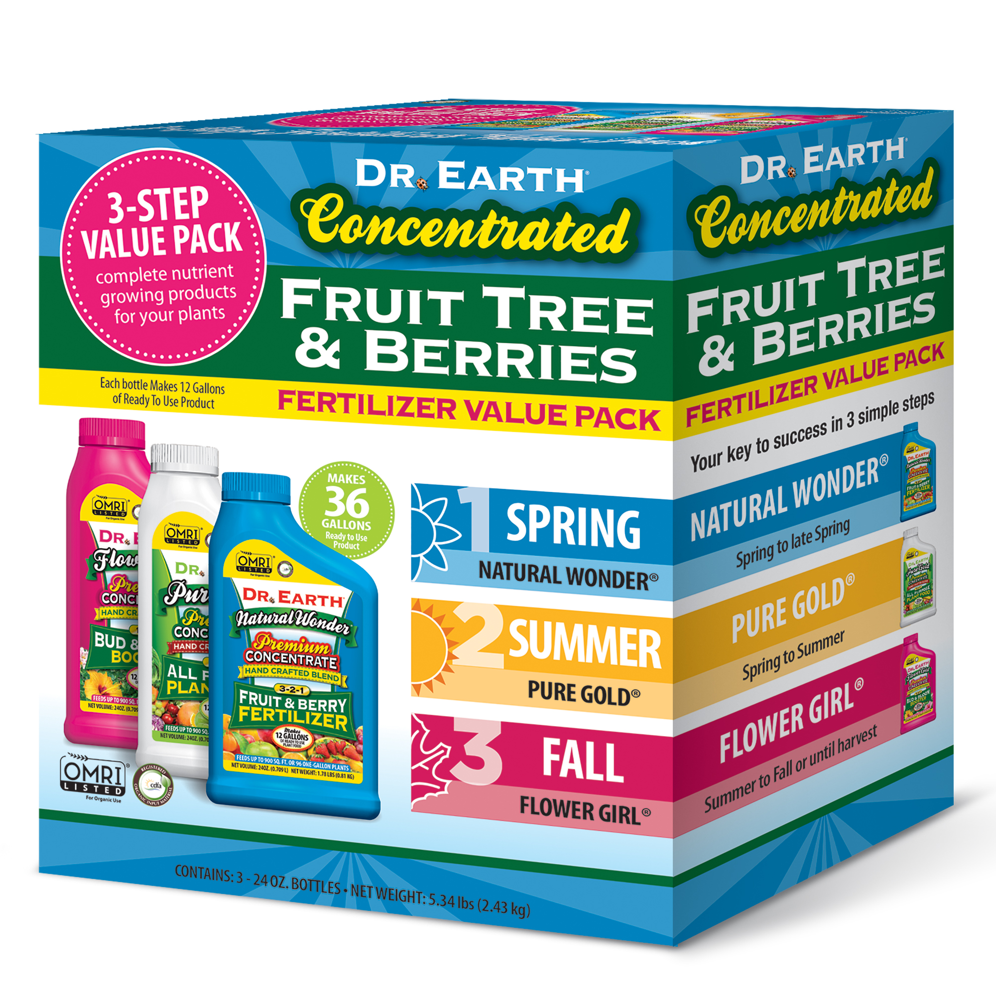 Fruit Tree & Berries 3Step Fertilizer Kit Dr Earth