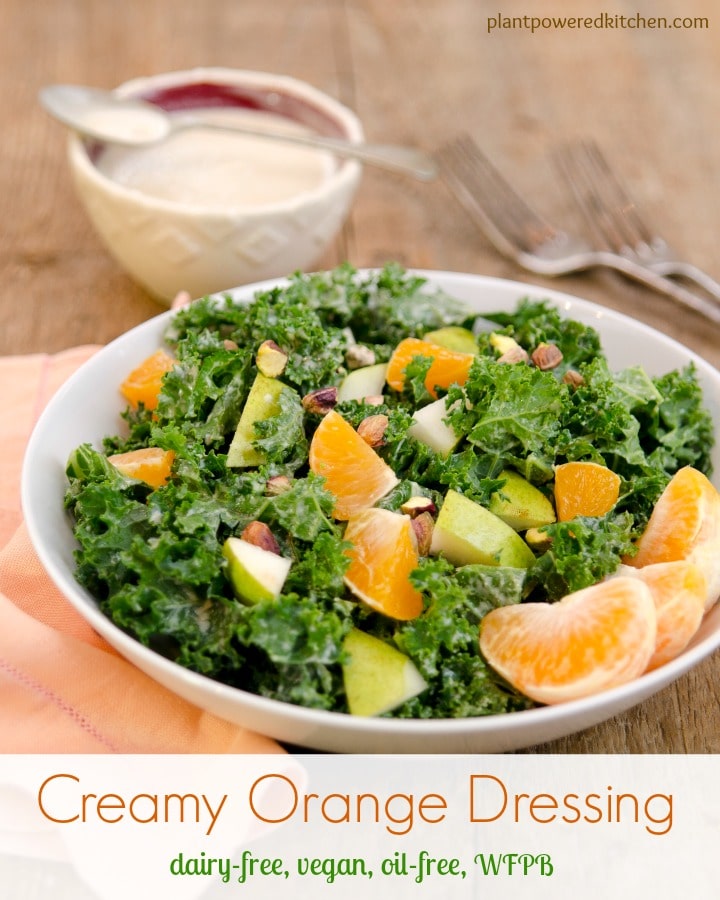 Creamy Orange Salad Dressing (dairyfree, vegan, oilfree)