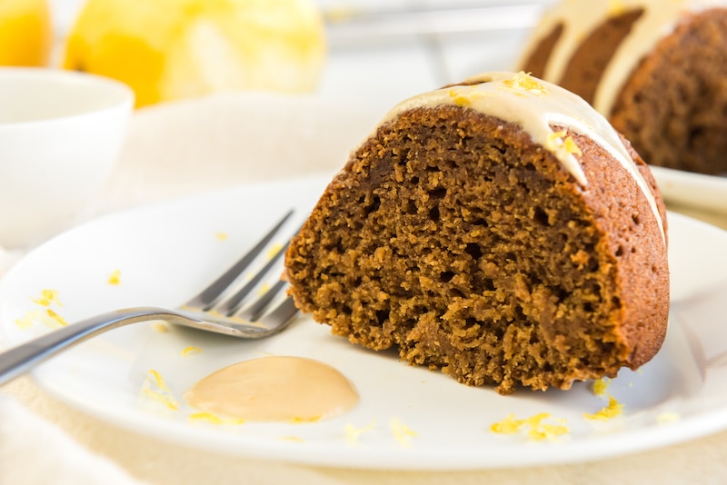 Vegan Bundt Cake with LemonMaple Frosting (oilfree, wfpb)