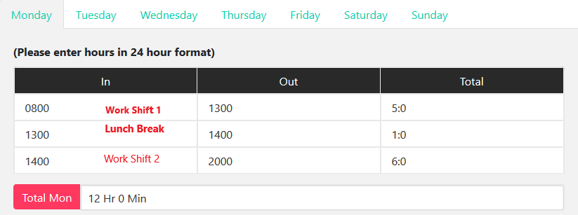 Time Card/sheet with Overtime Calculator DrEmployee