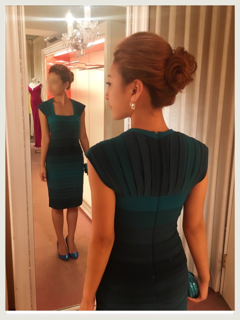 TADASHIのブルーグリーンドレス ｜ 東京・港区エリアのレンタルドレス Dress Code西麻布