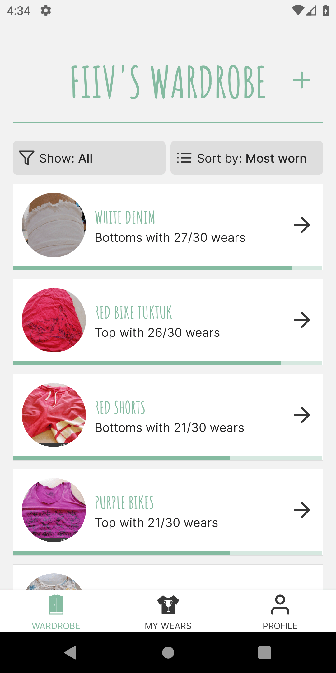 app wardrobe Dress Ecode