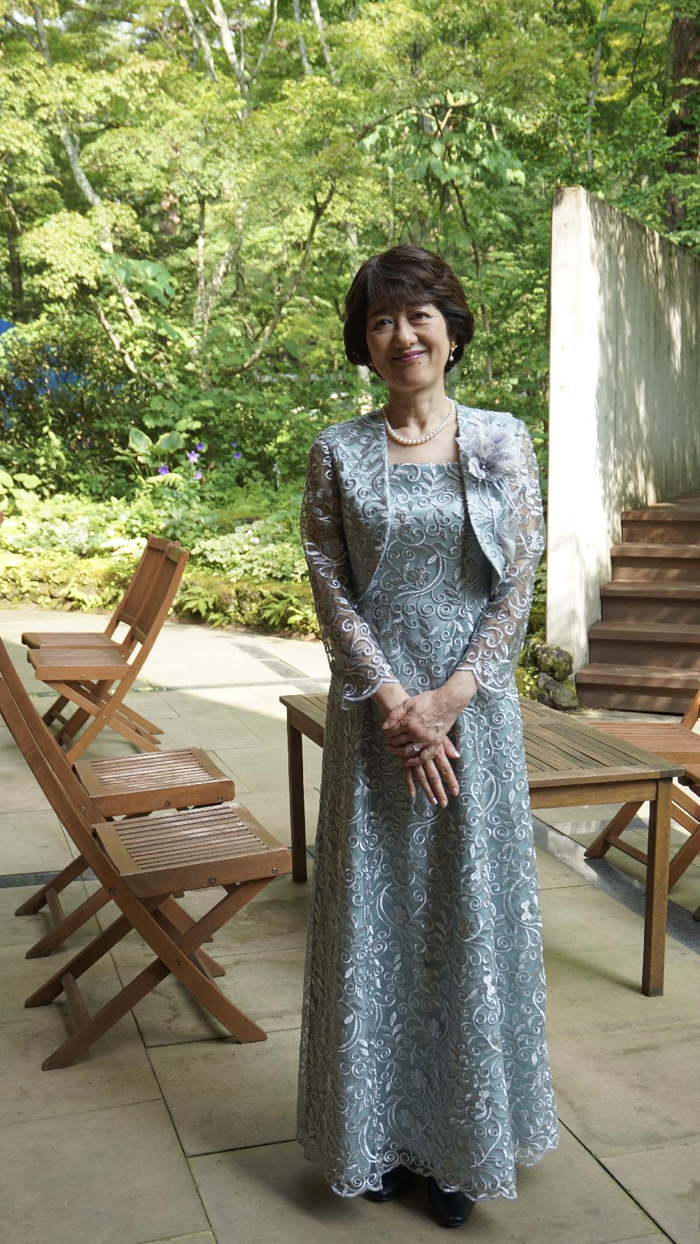 オーダー母ドレス/高級正礼装【ヘンリーガーデンドレス】刺繍が豪華な正礼装はマザーズドレス/ミセスのフォーマルドレスクレアローズ東京・クレアローズ横浜