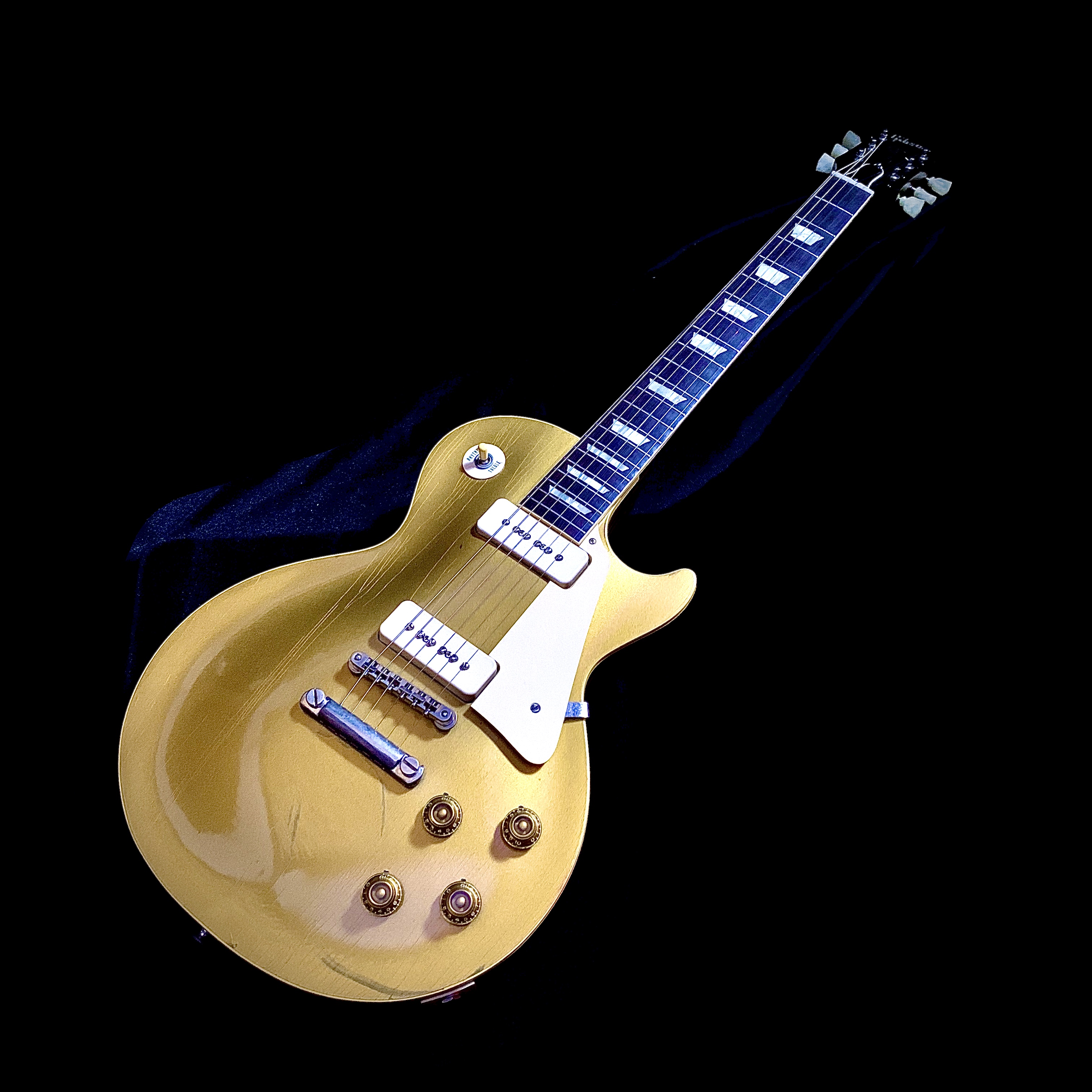 Drew Berlin's Vintage Guitars 1956 Gibson Les Paul Gold Top TuneoMatic All Gold SN 64355