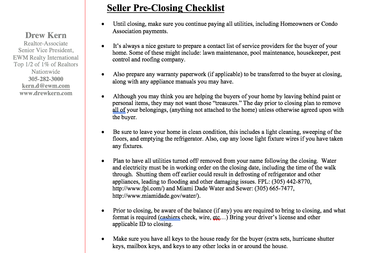 A Checklist for Home Sellers What to do before you list your home