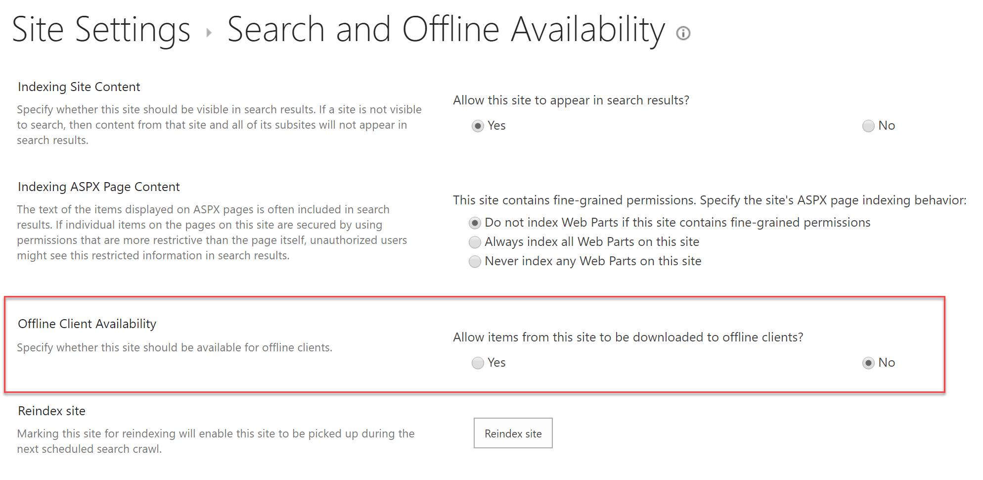 Hide Sync for Sites via PowerShell in SharePoint Online Offline