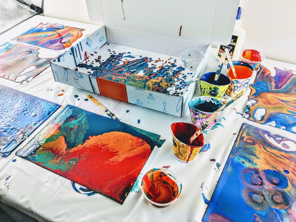 Fluid Art Drew's Art Box Shop a box of art lessons and supplies