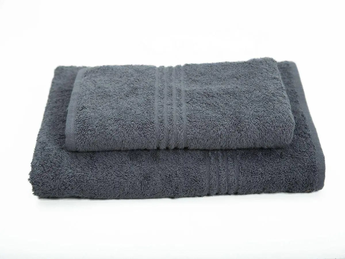 Dreyer Snag Free 600gsm Grey Bath & Hand Towel Set Pack of 2