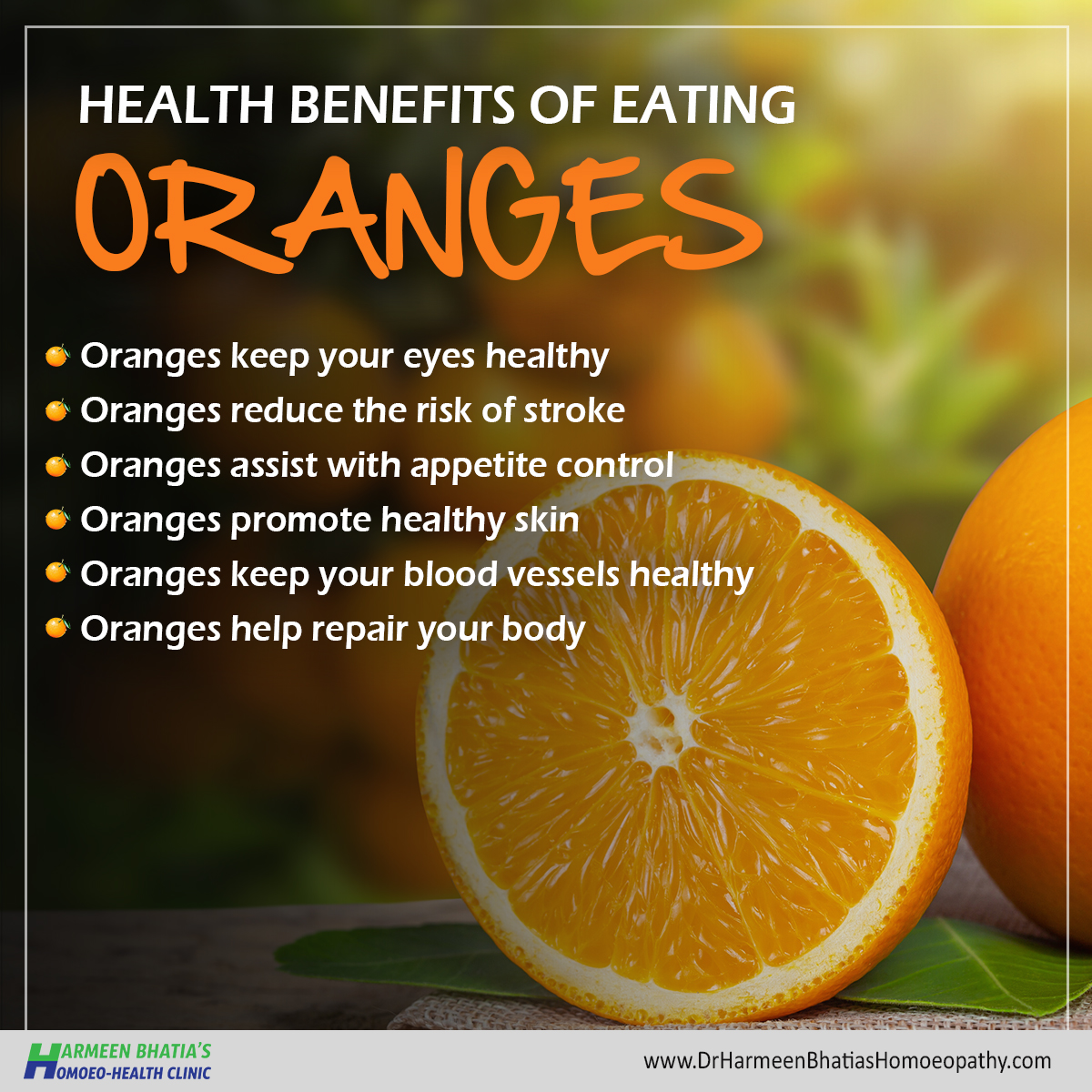 Health Benefits of eating Oranges. DrHarmeenBhatia Dr. Harmeen Bhatia