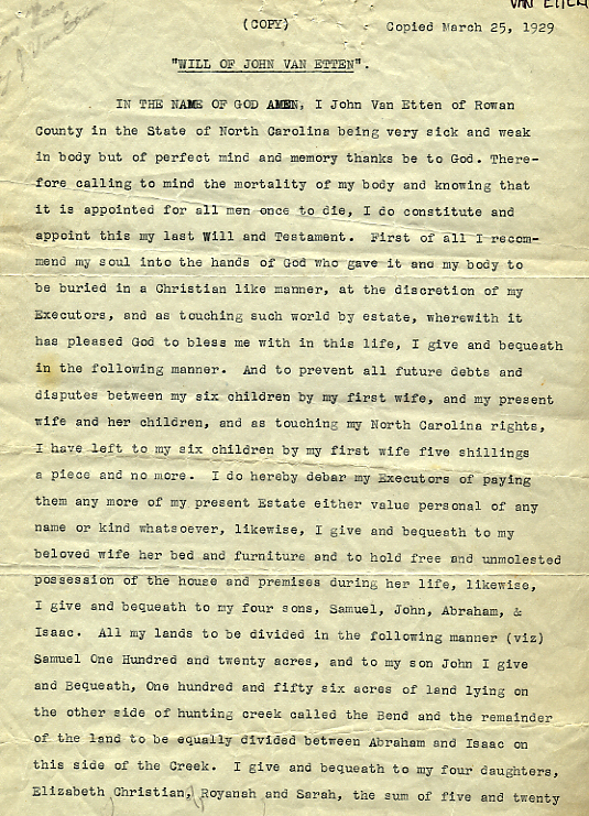 JAN (JOHN) VAN ETTEN