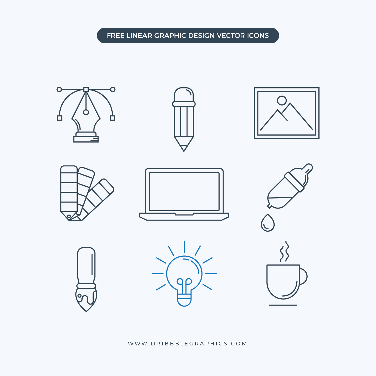 Free Linear Graphic Design Vector Icons Dribbble Graphics