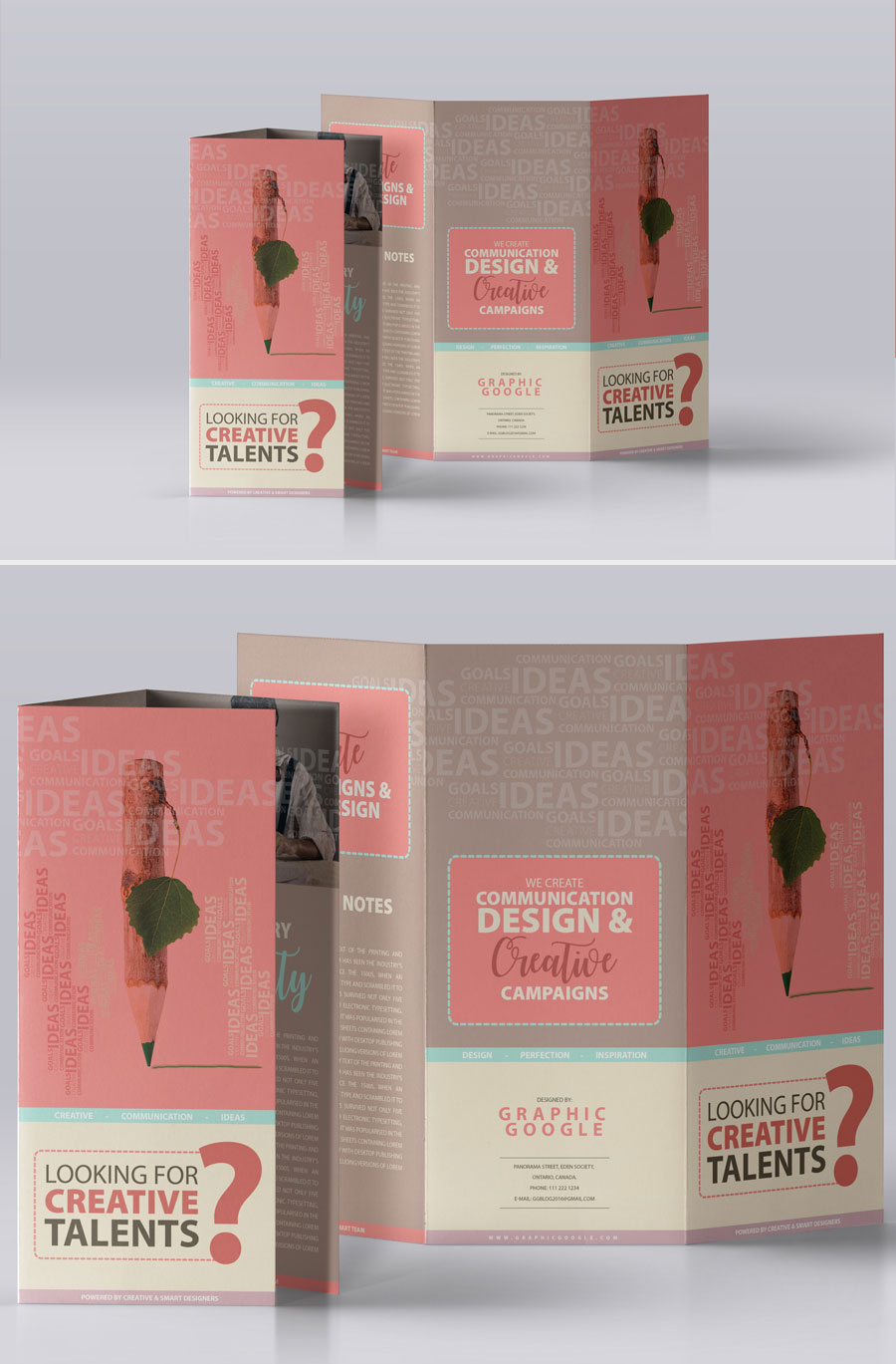 CreativeTriFoldBrochureFreeTemplate Dribbble Graphics