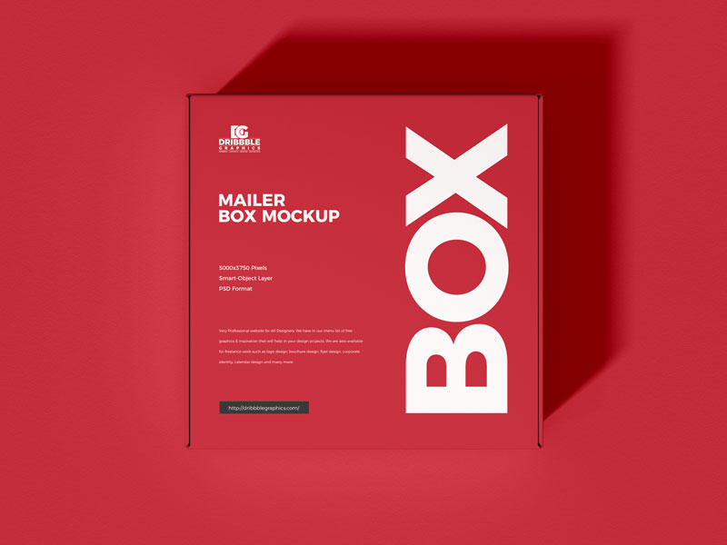 Free Mailer Box Mockup Dribbble Graphics