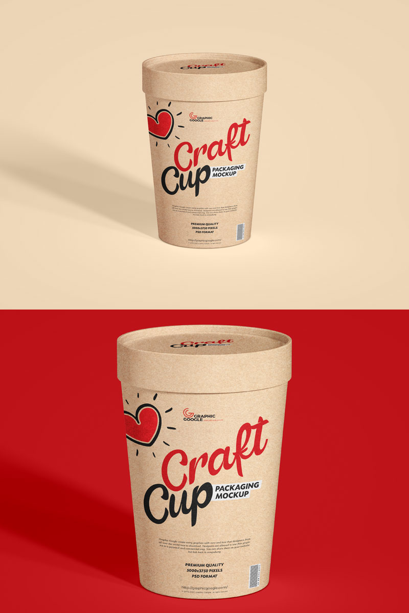 Free Food Craft Cup Mockup Dribbble Graphics