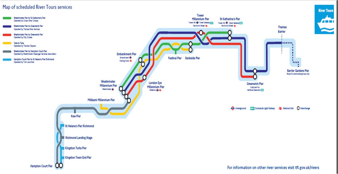 London River Bus Map Transporte em Londres River Bus andando de barco em Londres Dri