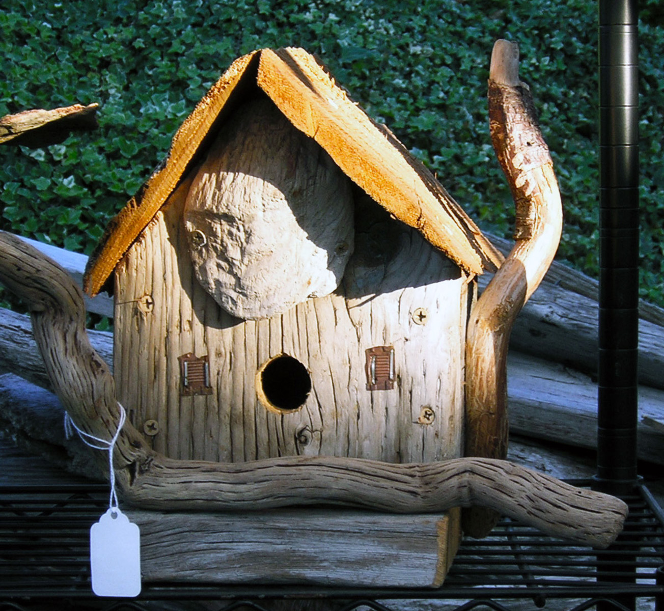 Birdhouses Driftwood and Iron