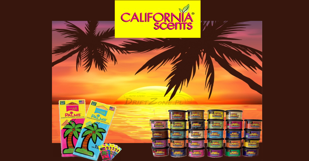 NOWOŚĆ Zapachy samochodowe CALIFORNIA scents