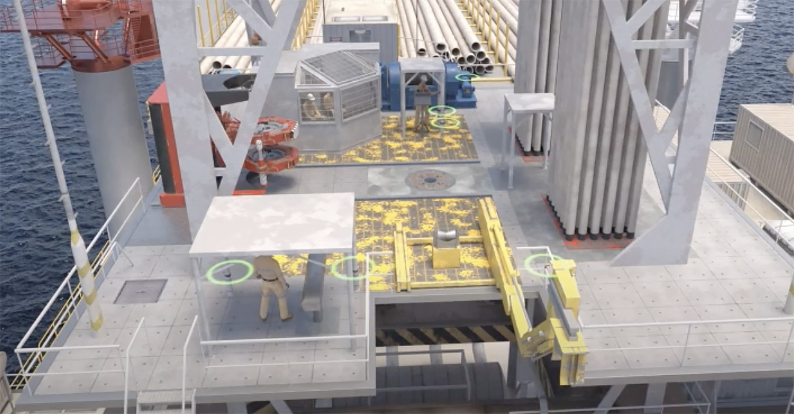 Mitigating drops risks through pipe screen replacements, red zone