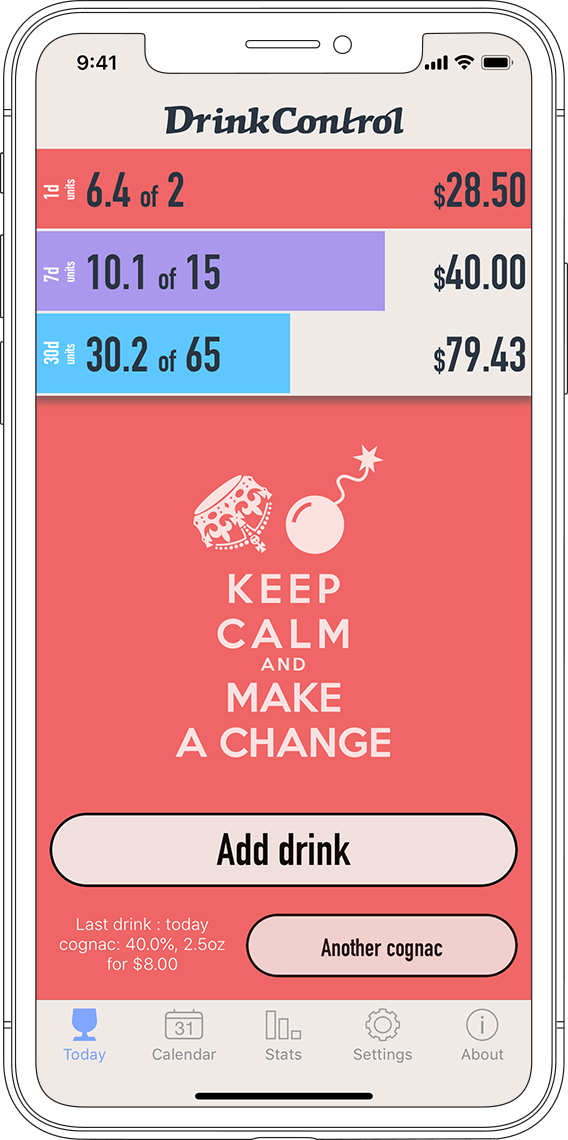 DrinkControl Best alcohol tracker app for moderate drinking