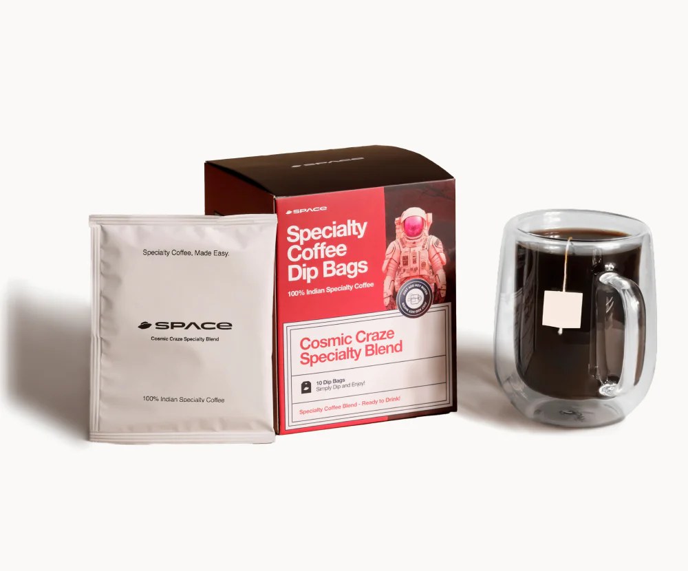 Cosmic Craze Specialty Coffee Dip Bags 100 Indian Specialty Coffee