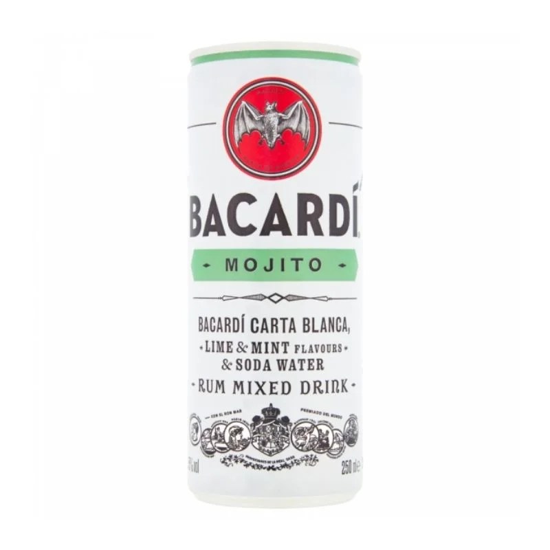 Bacardi Mojito Can 250ml Bacardi Cans Bacardi Mixer
