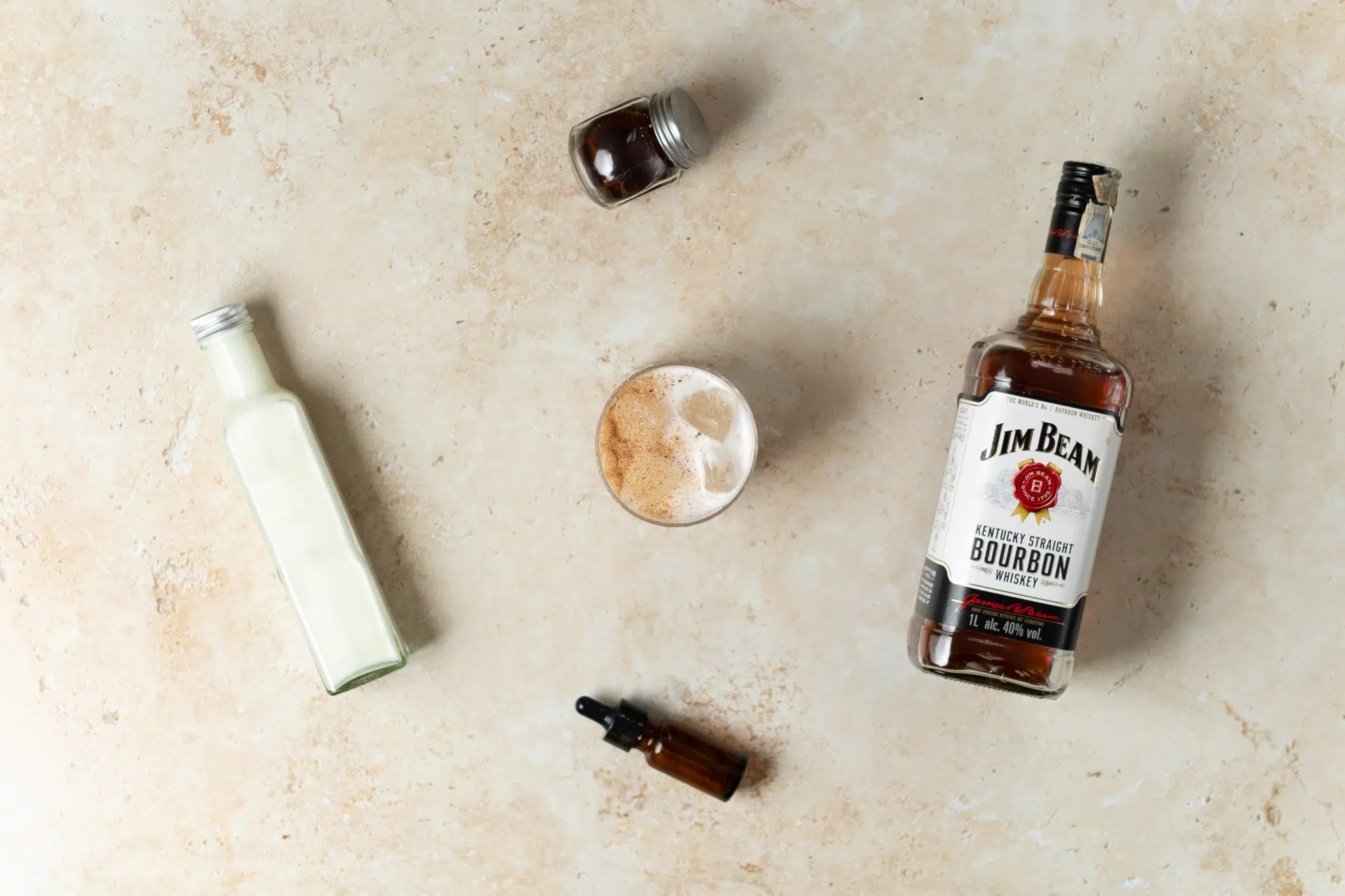 Bourbon Milk Punch Cocktail Recipe by DrinksWorld