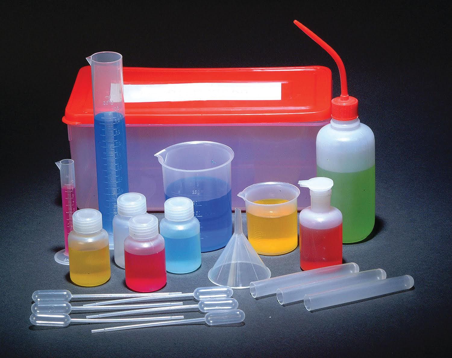 Student Plastic Labware Assortment w/ Storage Box Laboratory Equipment DR Instruments