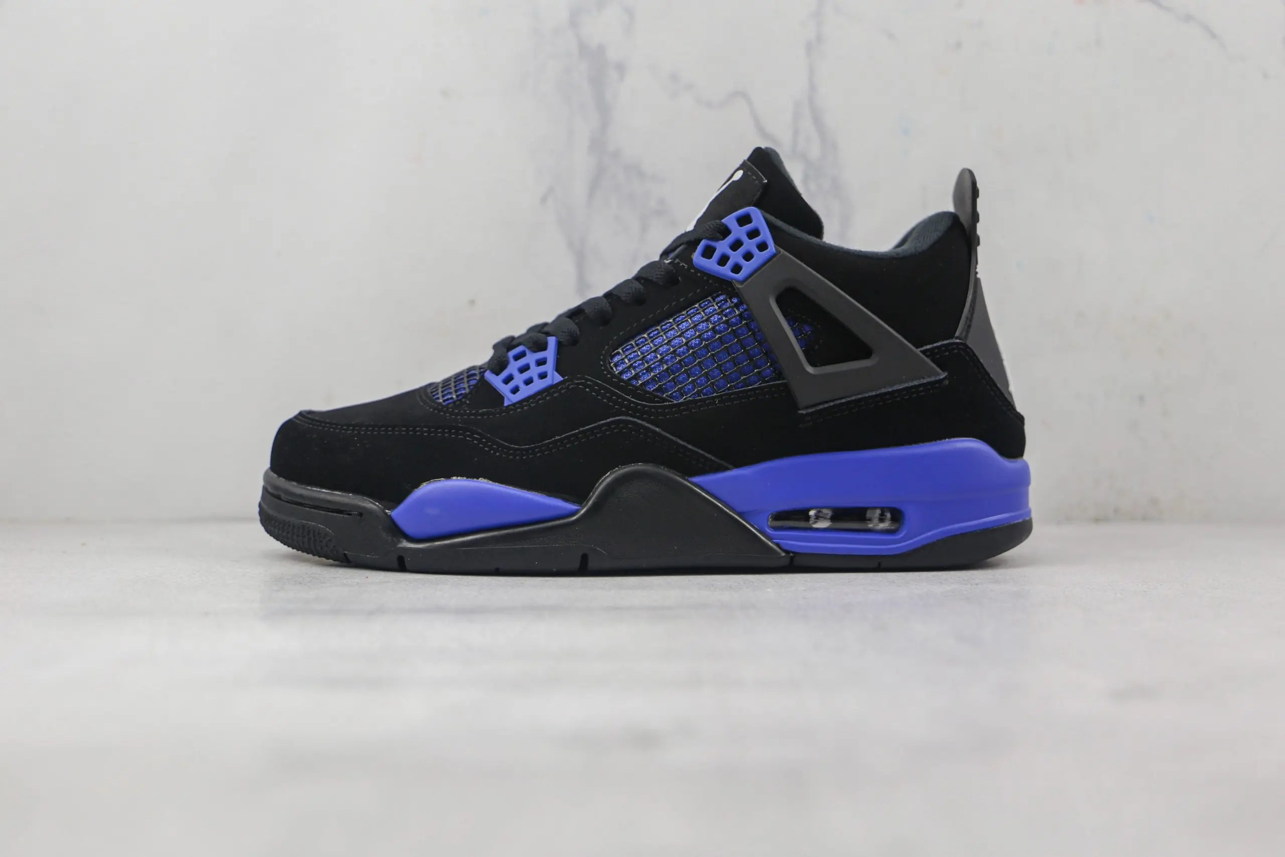 Nike Jordan 4 Retro Black Game Royal Drip Kickz