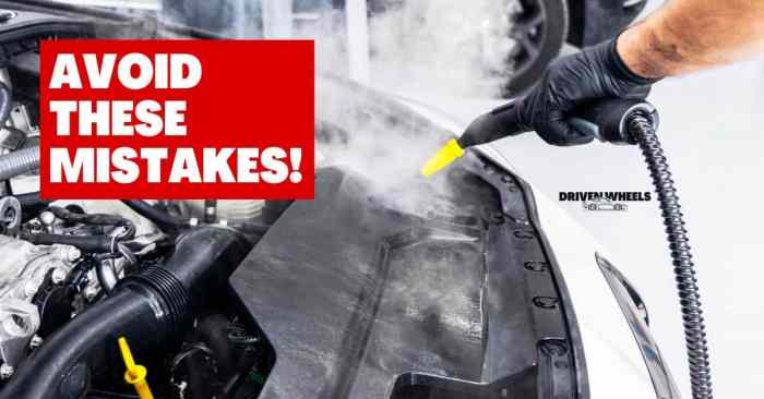 How to power wash engine