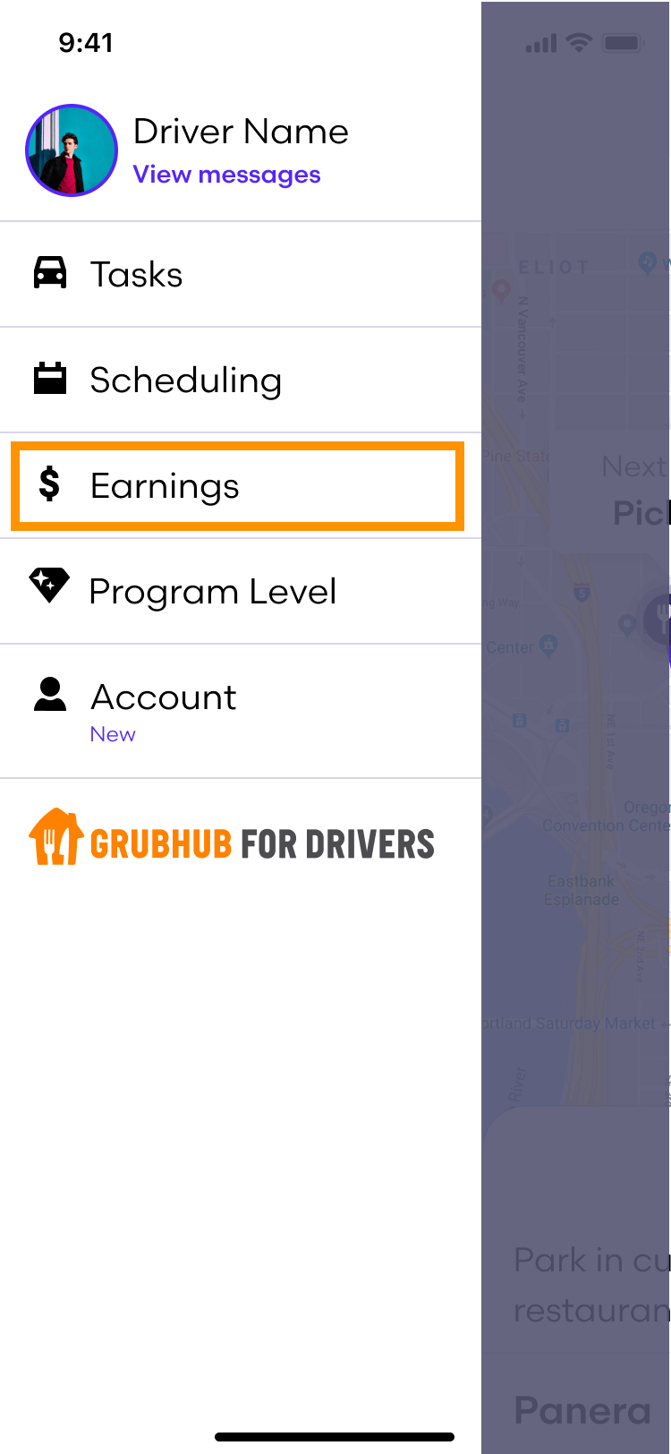 Where can I see my pay? Grubhub for Drivers