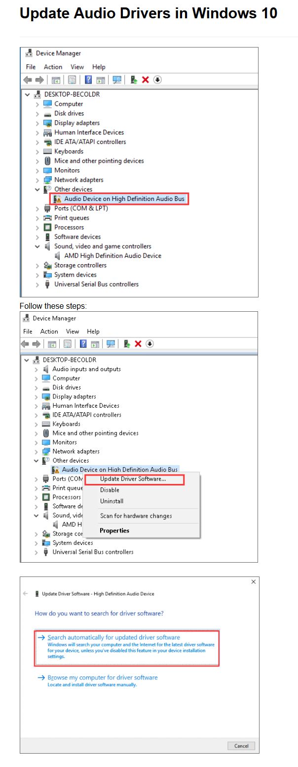 How to Update Audio Drivers in Windows 10, 8, 7, Vista & XP