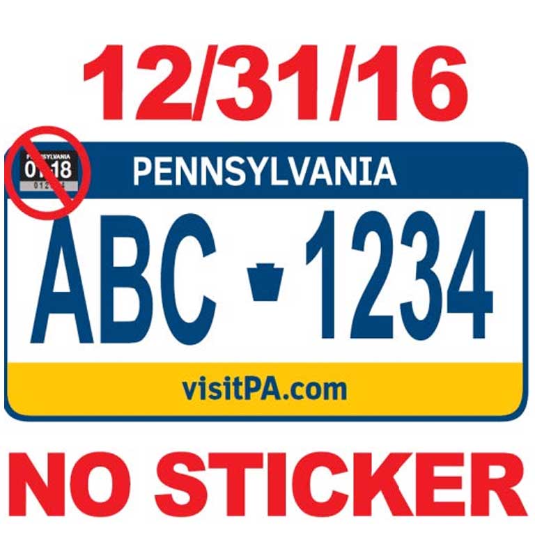 No More Stickers from PennDot