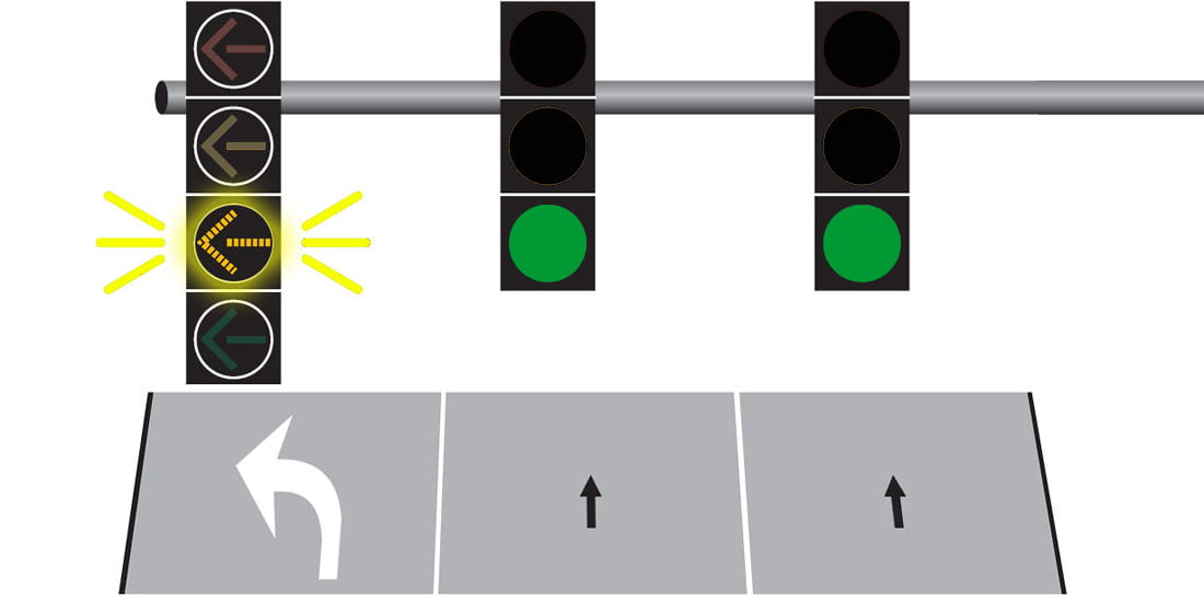 Flashing Yellow Traffic Light