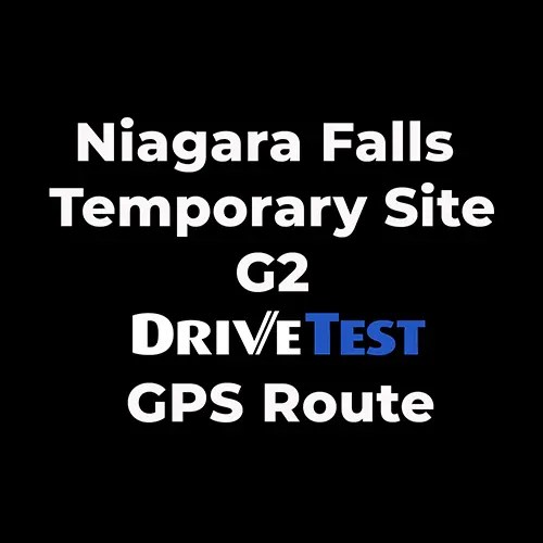 Niagara Falls Temporary Site G2 Drive Test GPS Route