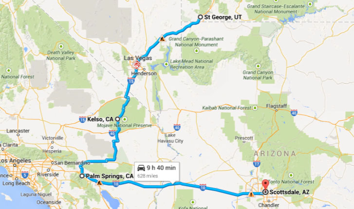 Las Vegas To Palm Springs: Crossing The Mojave National Preserve | Drivetofive