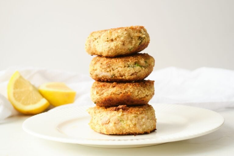 Tuna cakes with lemon dill sauce Drizzle Me Skinny!