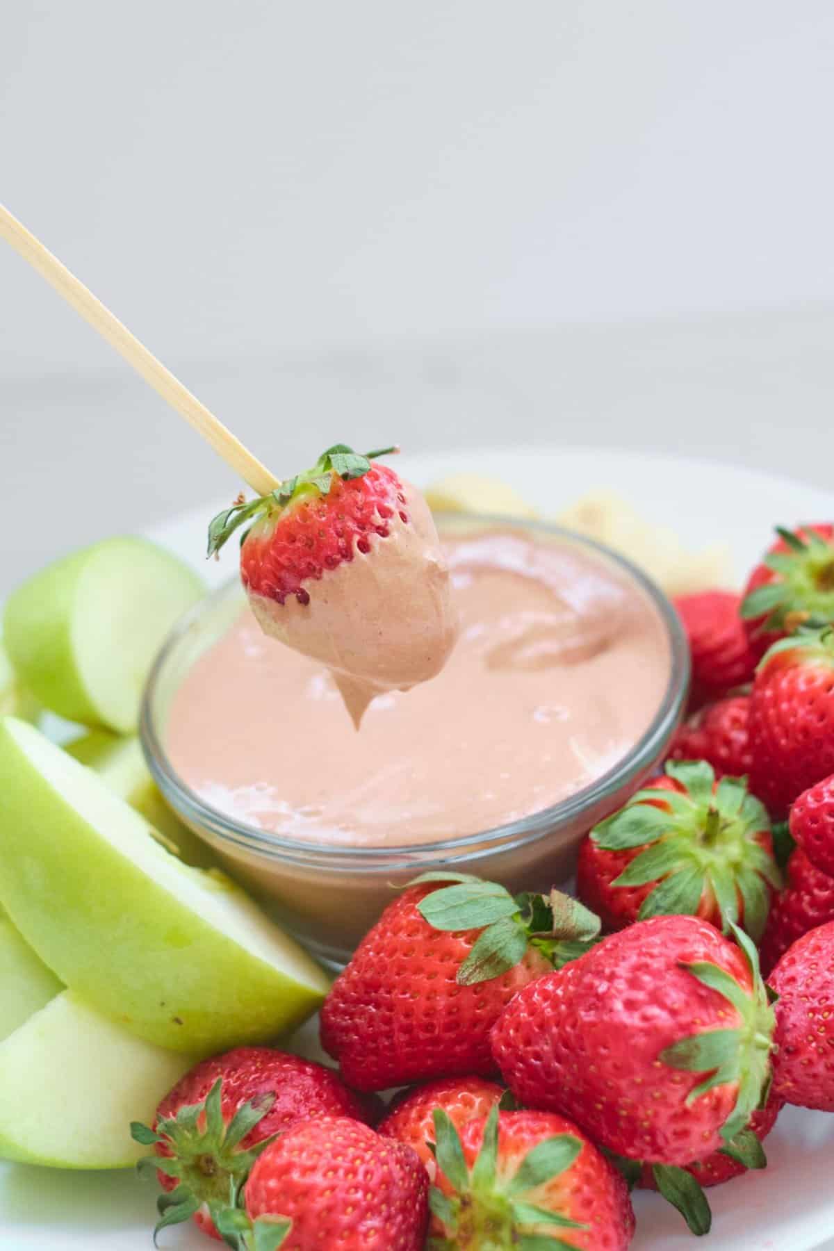 Chocolate peanut butter fruit dip Drizzle Me Skinny!