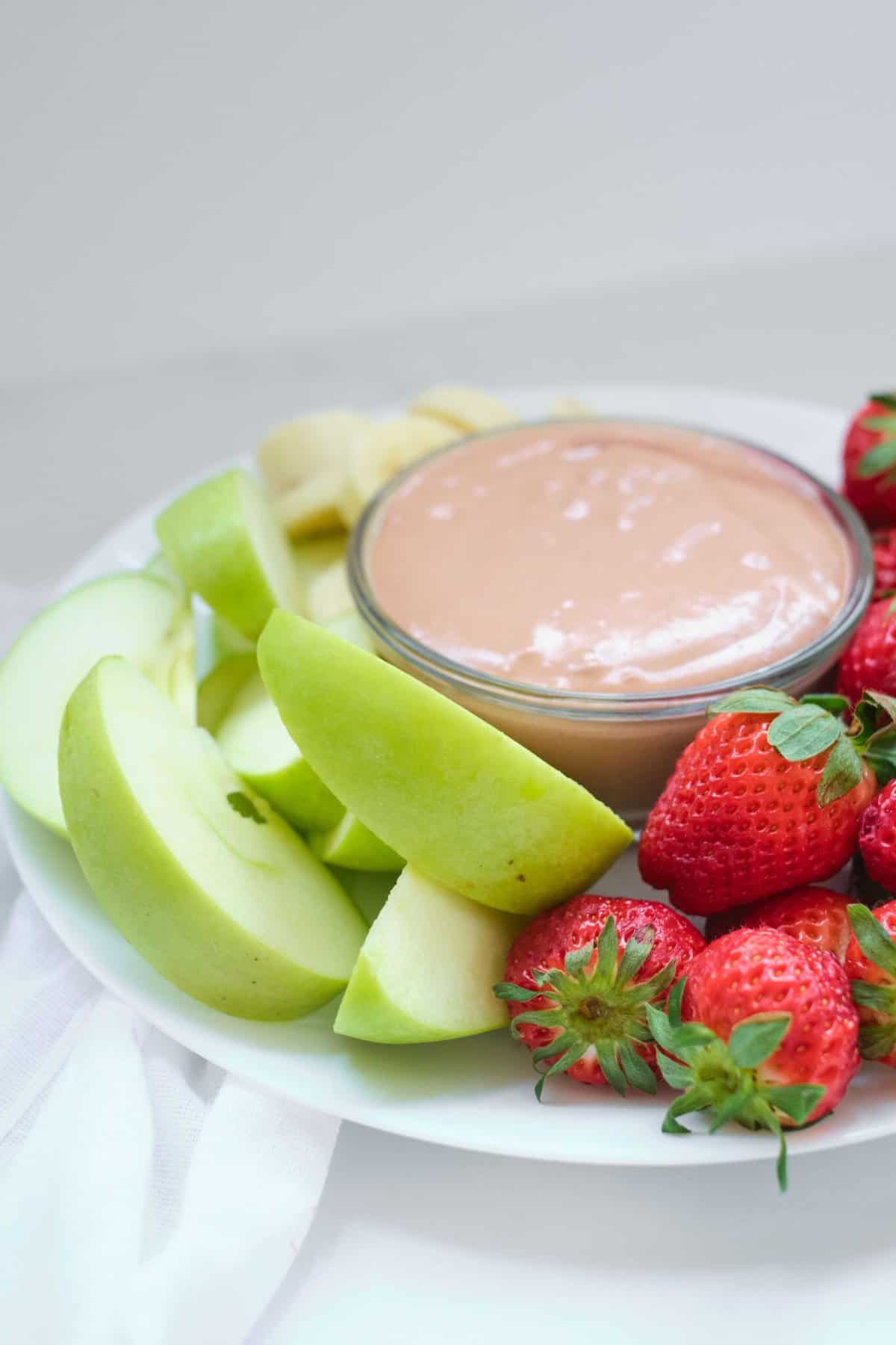 Chocolate peanut butter fruit dip Drizzle Me Skinny!