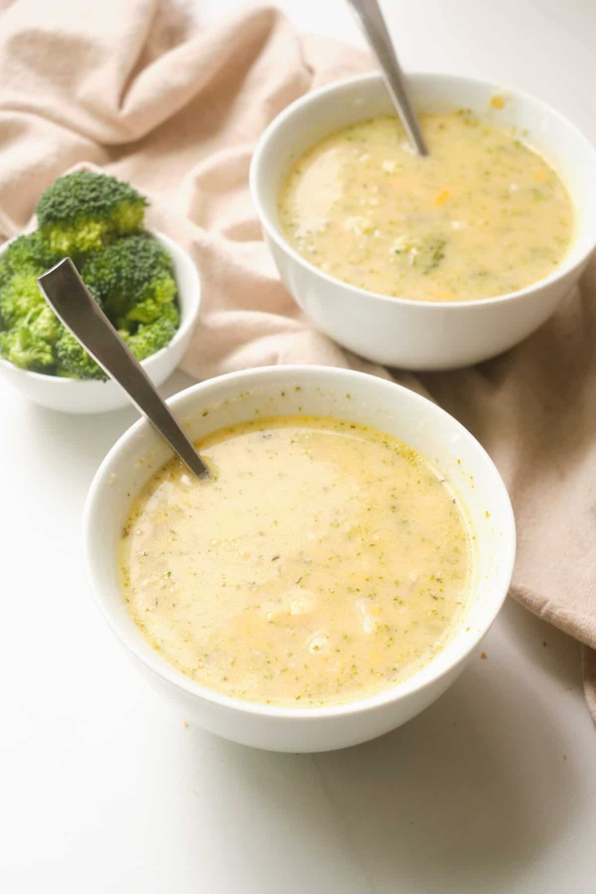 Broccoli Cauliflower Cheddar Soup Drizzle Me Skinny!