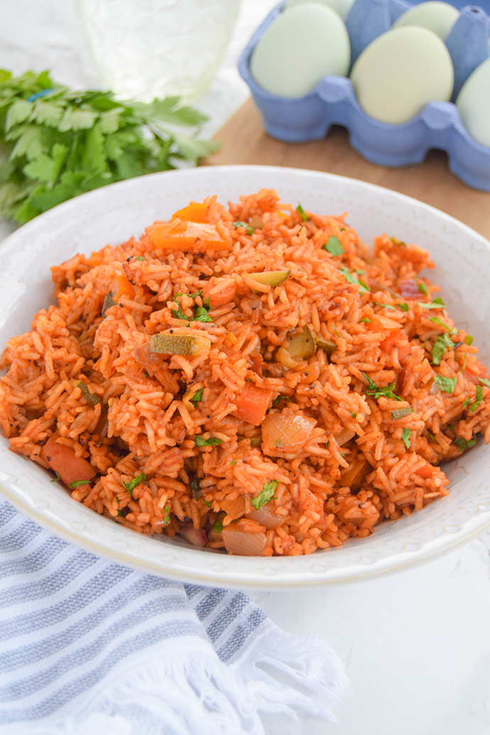 Harissa Spiced Vegetable Rice Celery and Cupcakes