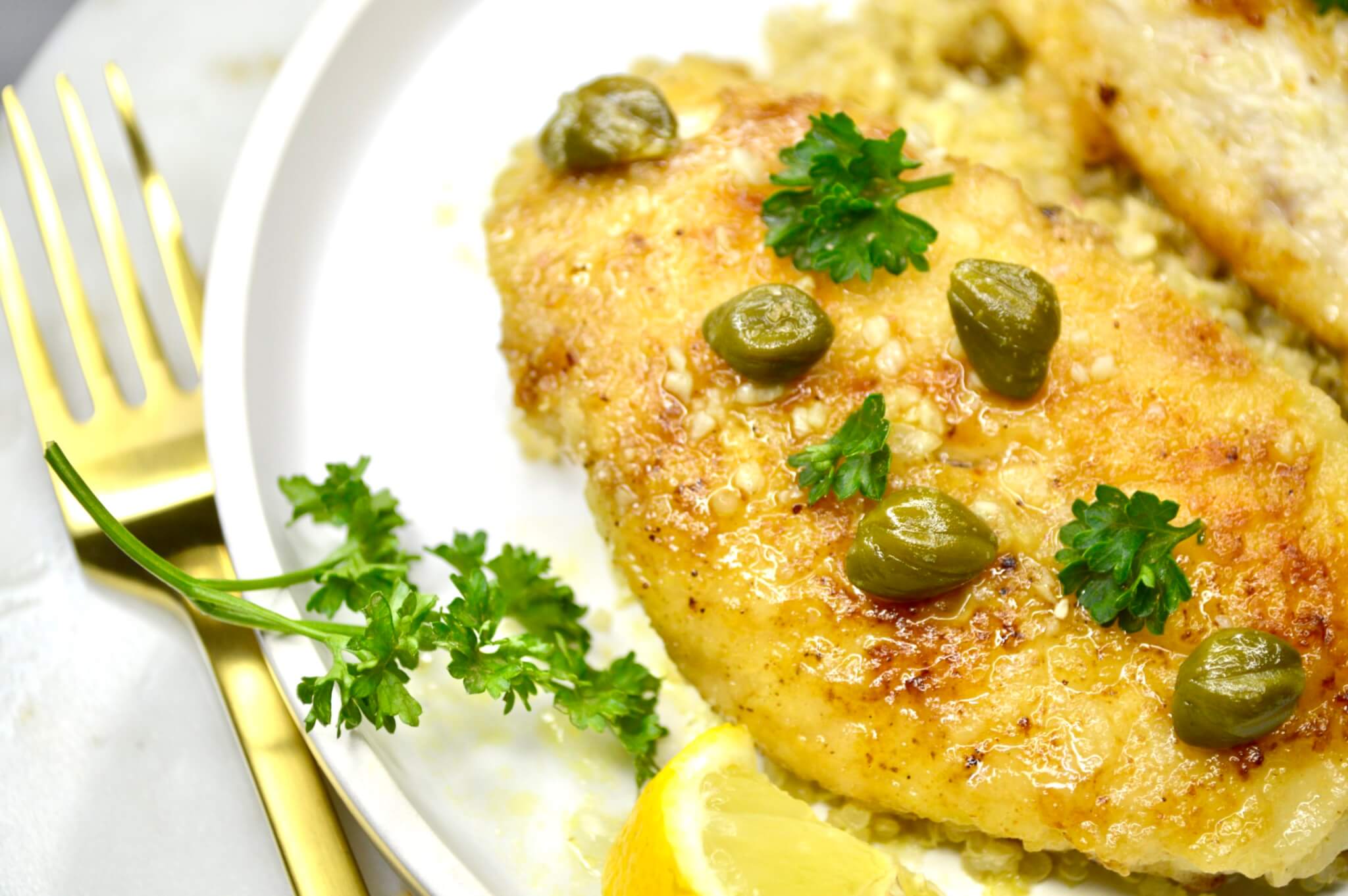 LowFODMAP Lemon Chicken Piccata