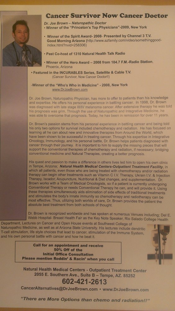 General Info Doctor Joe Brown Naturopathic Medicine
