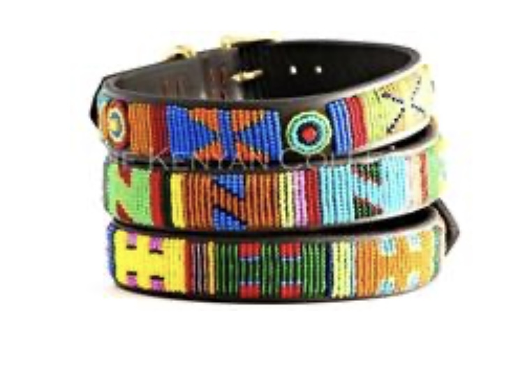 Kenyan Beaded Collar "Hippo Circus" Dr Louisa Fenny
