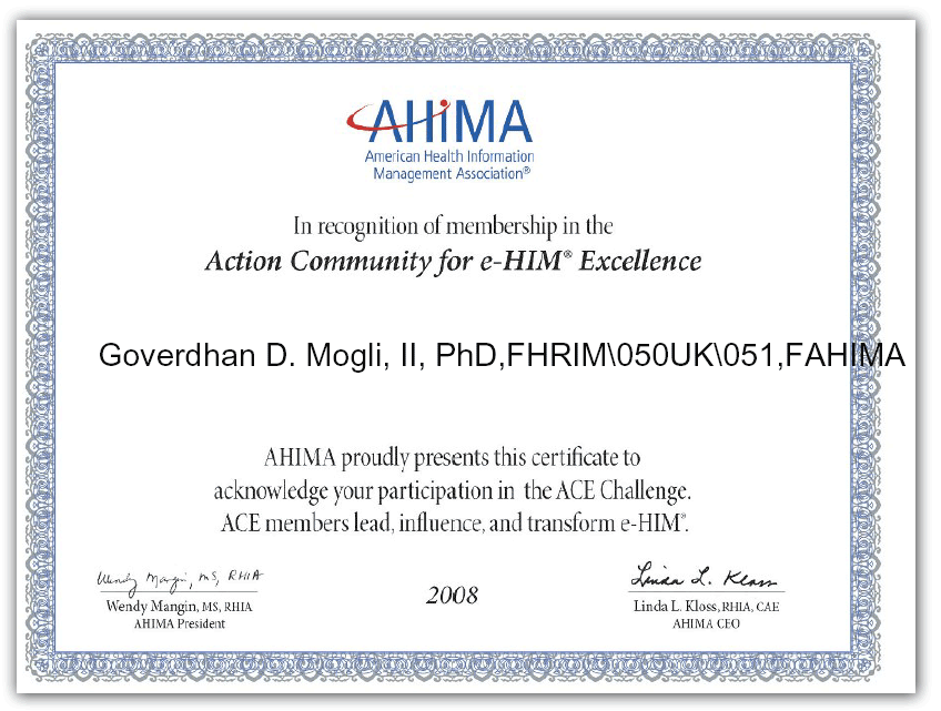 Dr.Mogli Healthcare Management Consultancy Awards and Honors