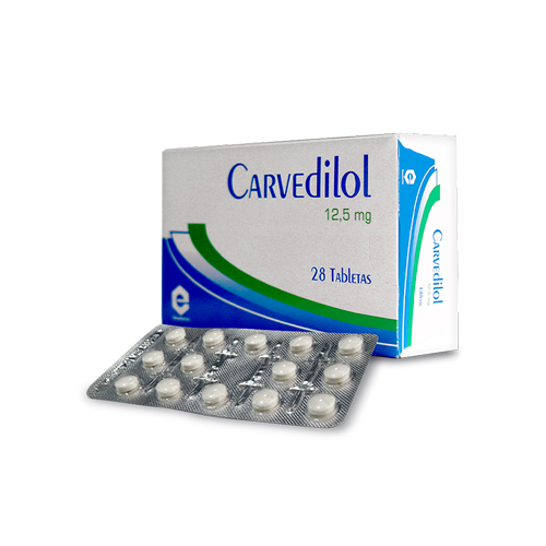 Drogas S&S CARVEDILOL 12.5 MG RICHMOND ** CAJA X 28 TABS