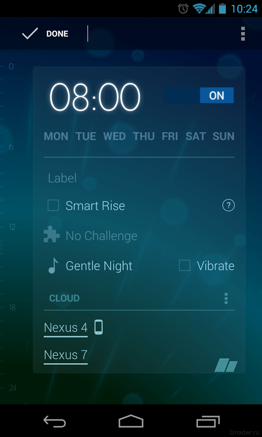 Timely Alarm Clock один из самых красивых будильников для Android