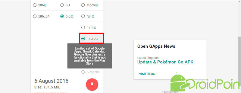 Daftar Package Open GApps yang Paling Sering Diunduh