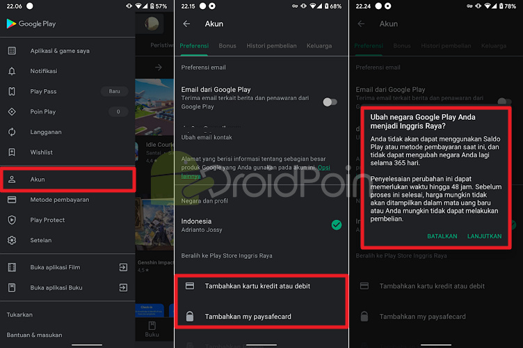 Terbaru Cara Ganti Region atau Wilayah Play Store Android