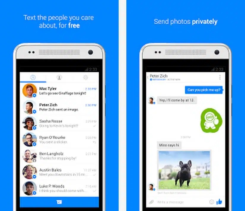 Facebook Messenger Android 10.0 édition des photos façon